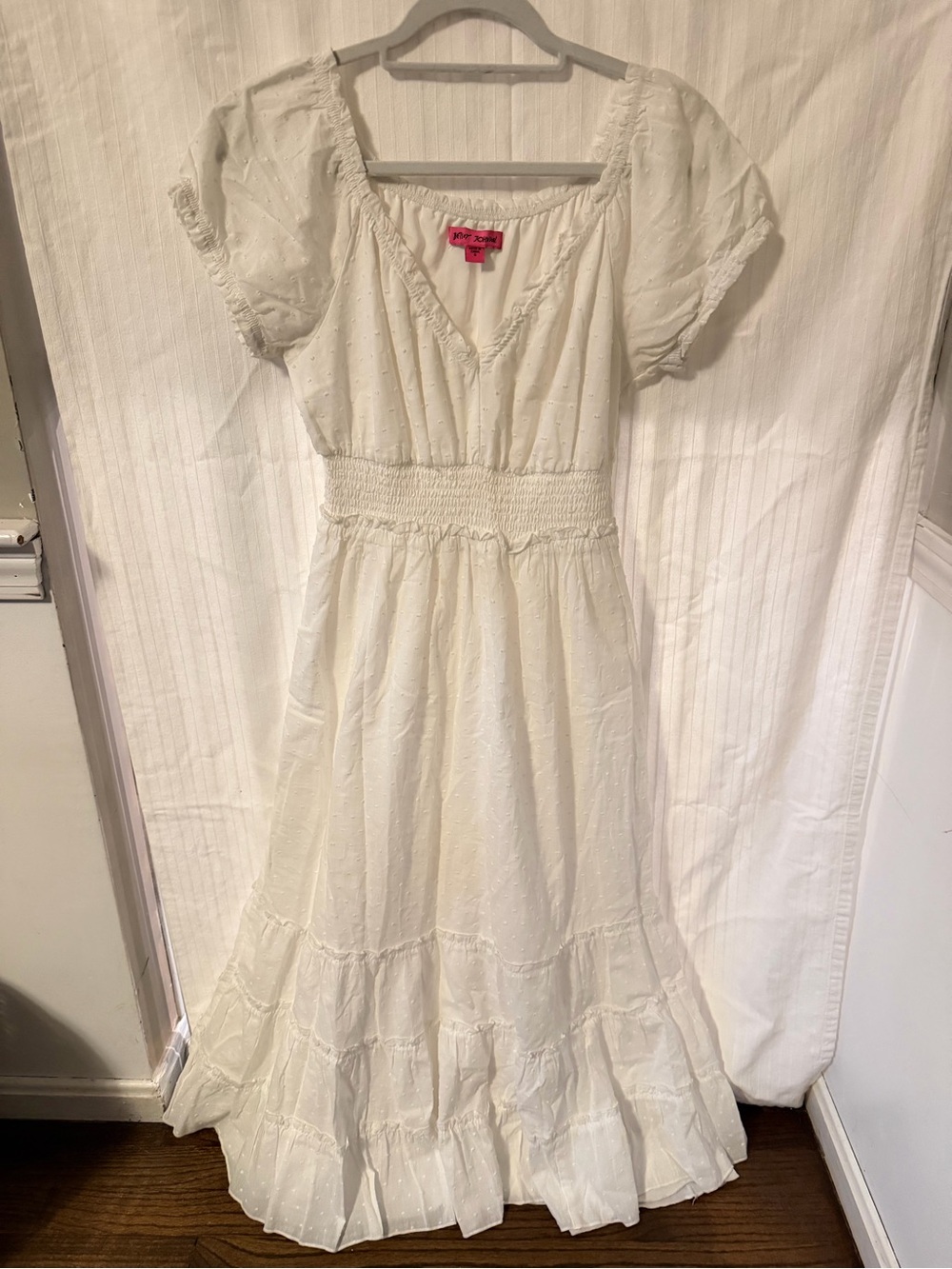 Betsey Johnson White Eyelet Maxi Dress
